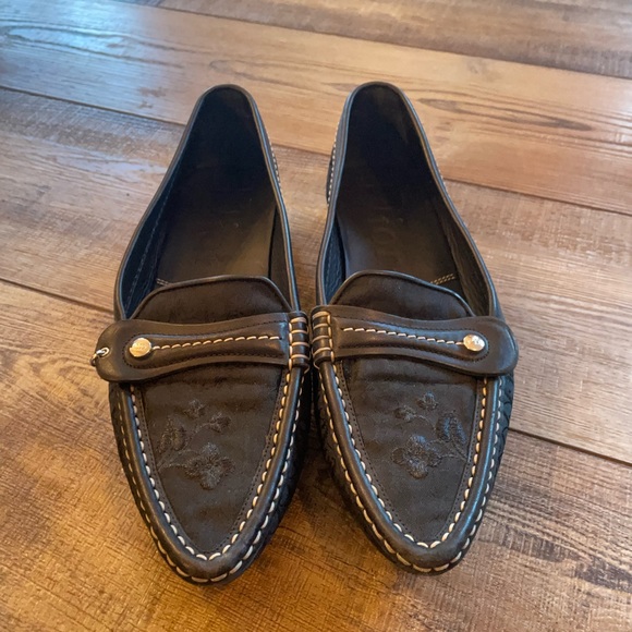 Black Dior flat / loafers with embroidery detail - Picture 6 of 7